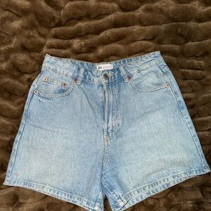 Zara Light Blue Denim Shorts